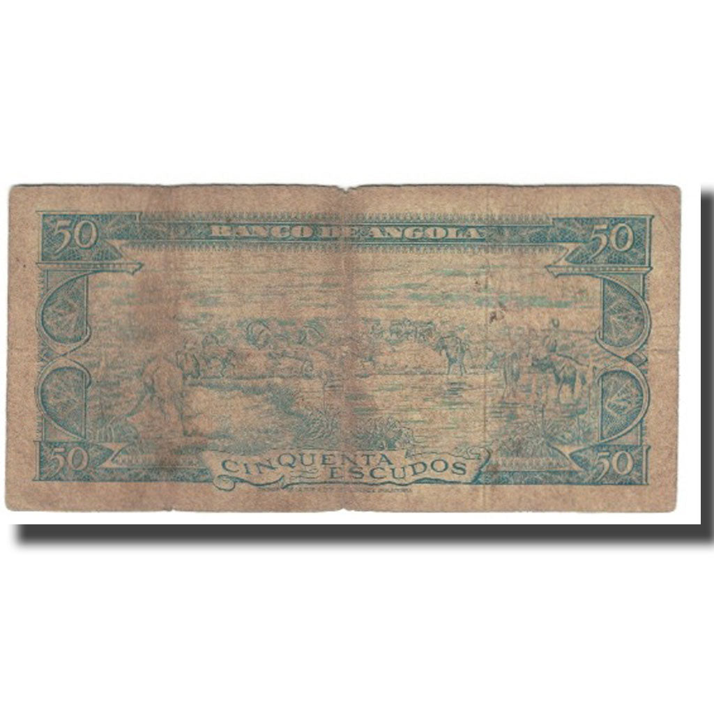 Banknote, Angola, 50 Escudos, 1926, 1926-08-14, KM:93, VF(20-25)