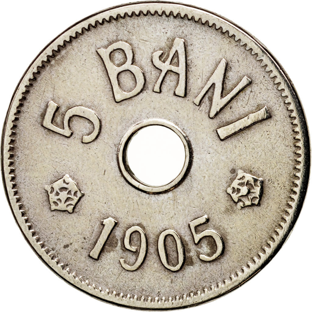 Romania, Carol I, 5 Bani, 1905, EF(40-45), Copper-nickel, KM:31