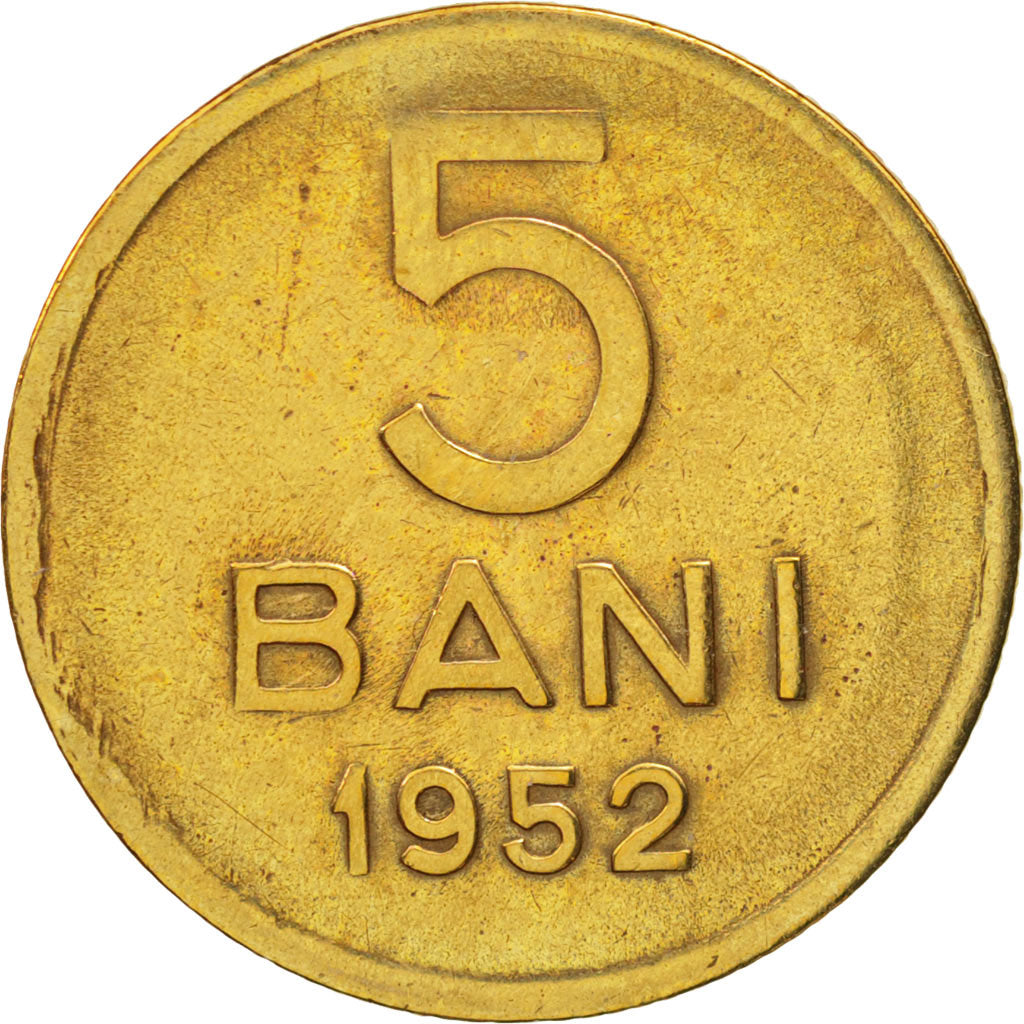 Romania, 5 Bani, 1952, EF(40-45), Copper-Nickel-Zinc, KM:83.1