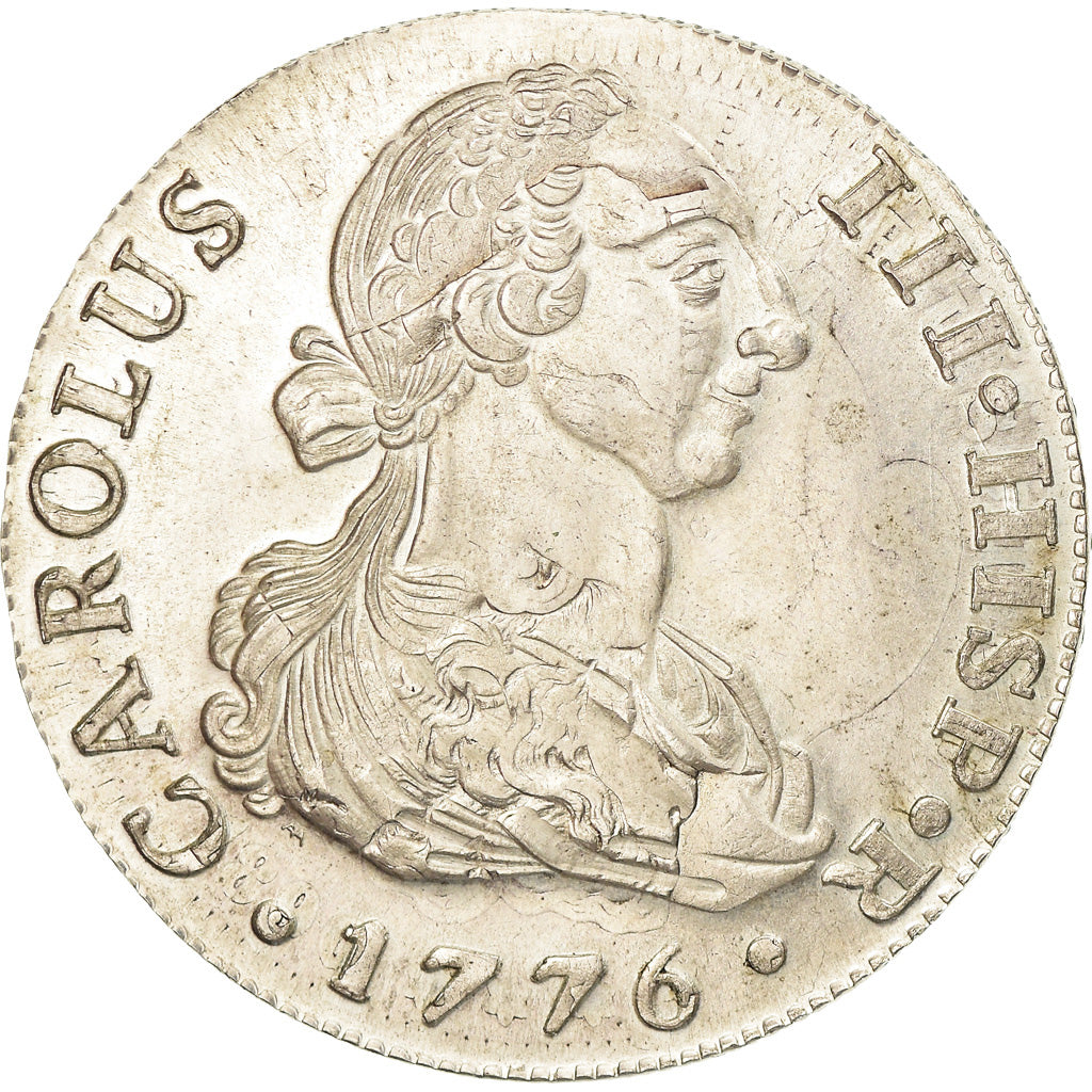 Spanje, Medaille, Fantaisie, Charles III, 8 Réaux, surfrappé sur Dollar US