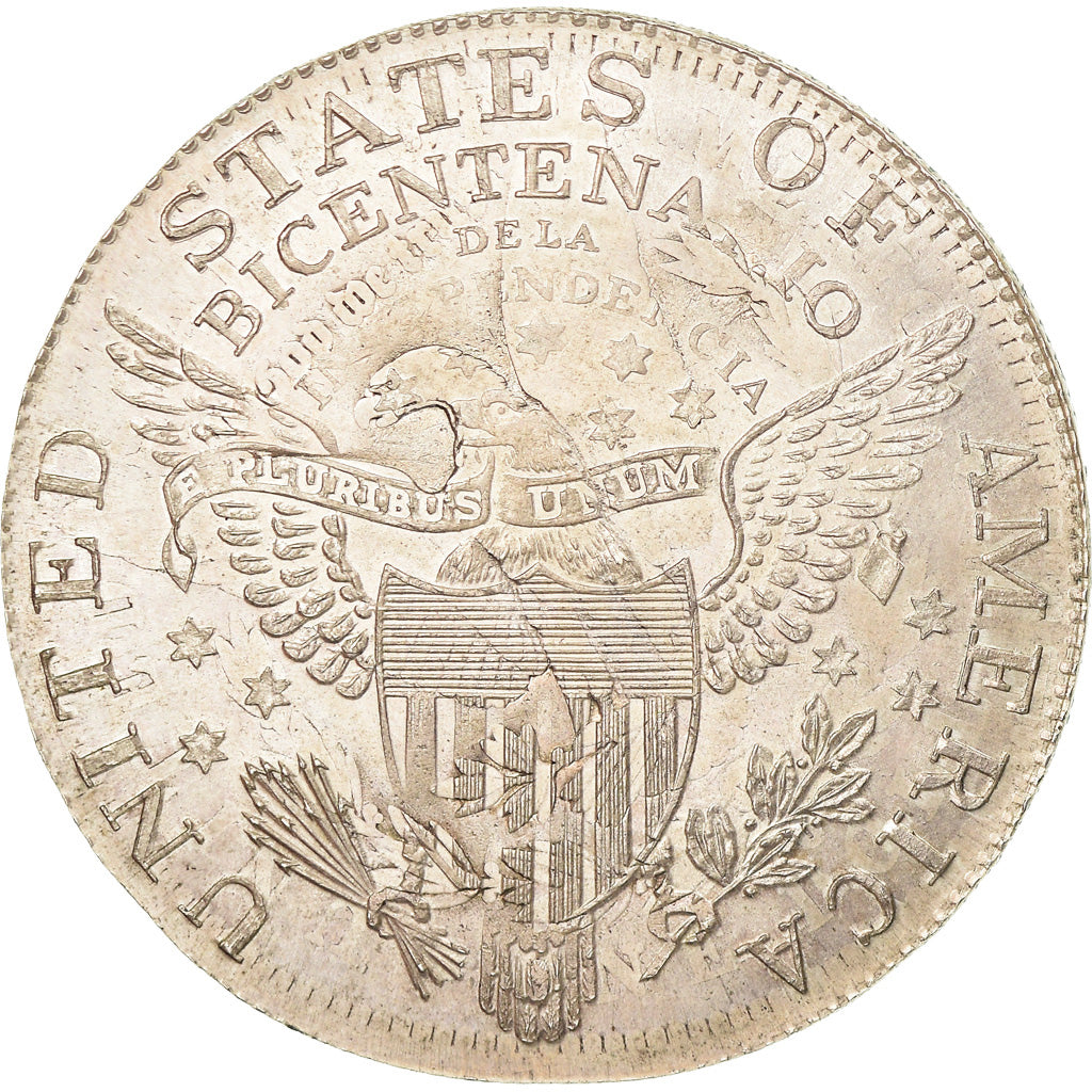 Spanje, Medaille, Fantaisie, Charles III, 8 Réaux, surfrappé sur Dollar US