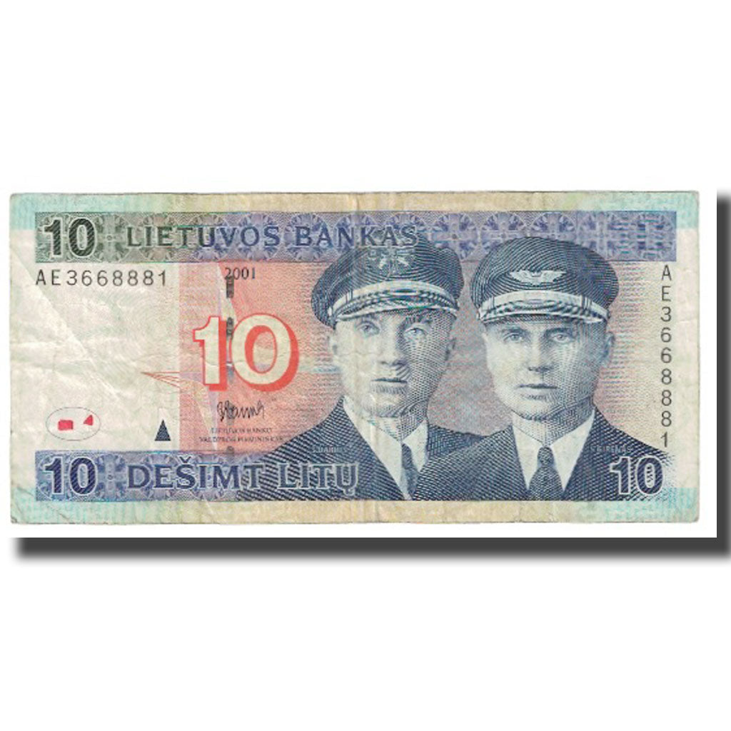 Billet, Lithuania, 10 Litu, 2001, KM:65, TTB