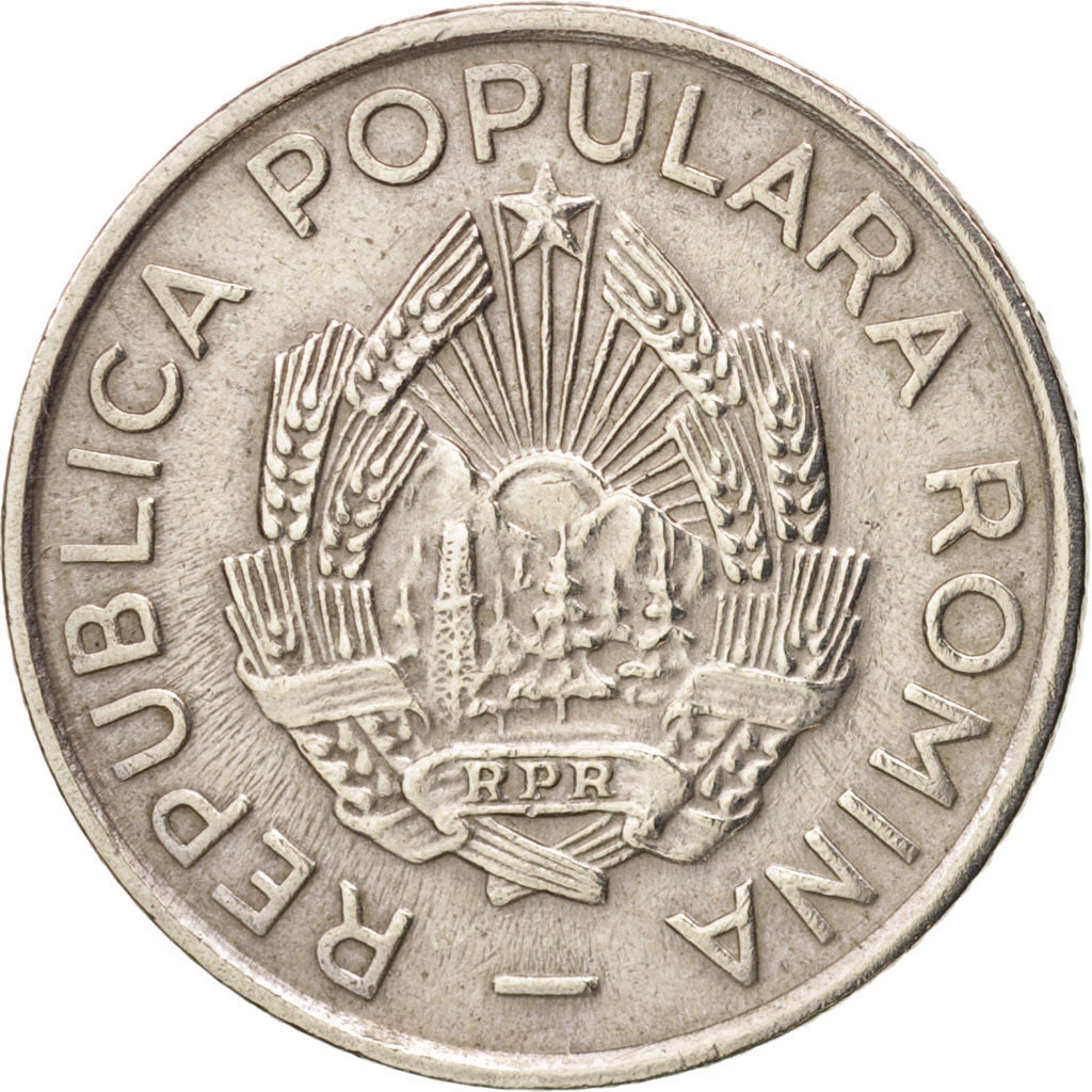 Romania, 10 Bani, 1955, EF(40-45), Copper-nickel, KM:84.3