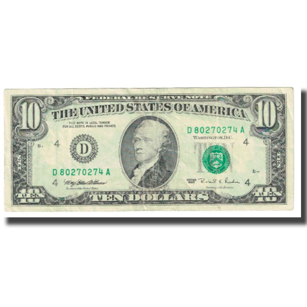 Banknote, United States, Ten Dollars, 1995, KM:4111, EF(40-45)