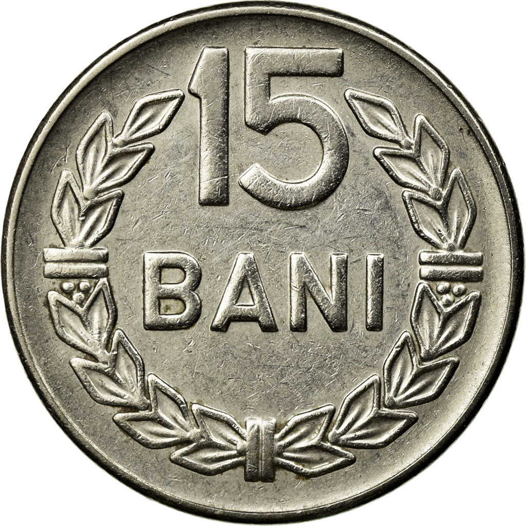 Coin, Romania, 15 Bani, 1966, AU(50-53), Nickel Clad Steel, KM:93