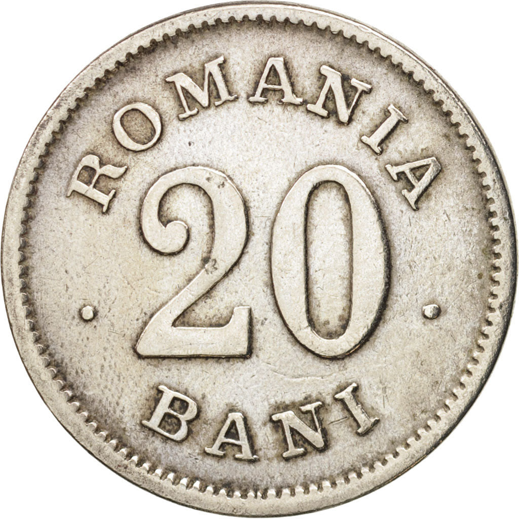 Romania, Carol I, 20 Bani, 1900, EF(40-45), Copper-nickel, KM:30