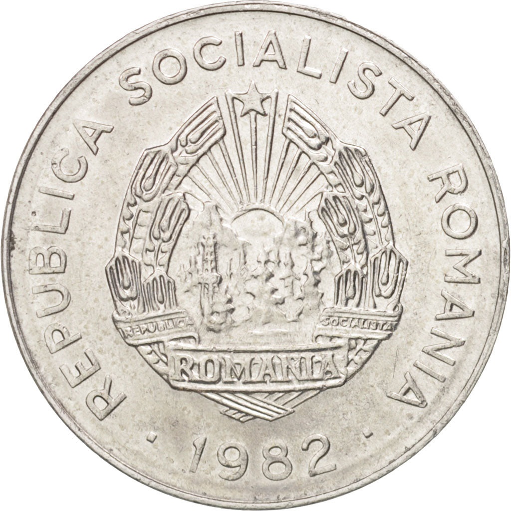 Romania, 25 Bani, 1982, MS(60-62), Aluminum, KM:94a