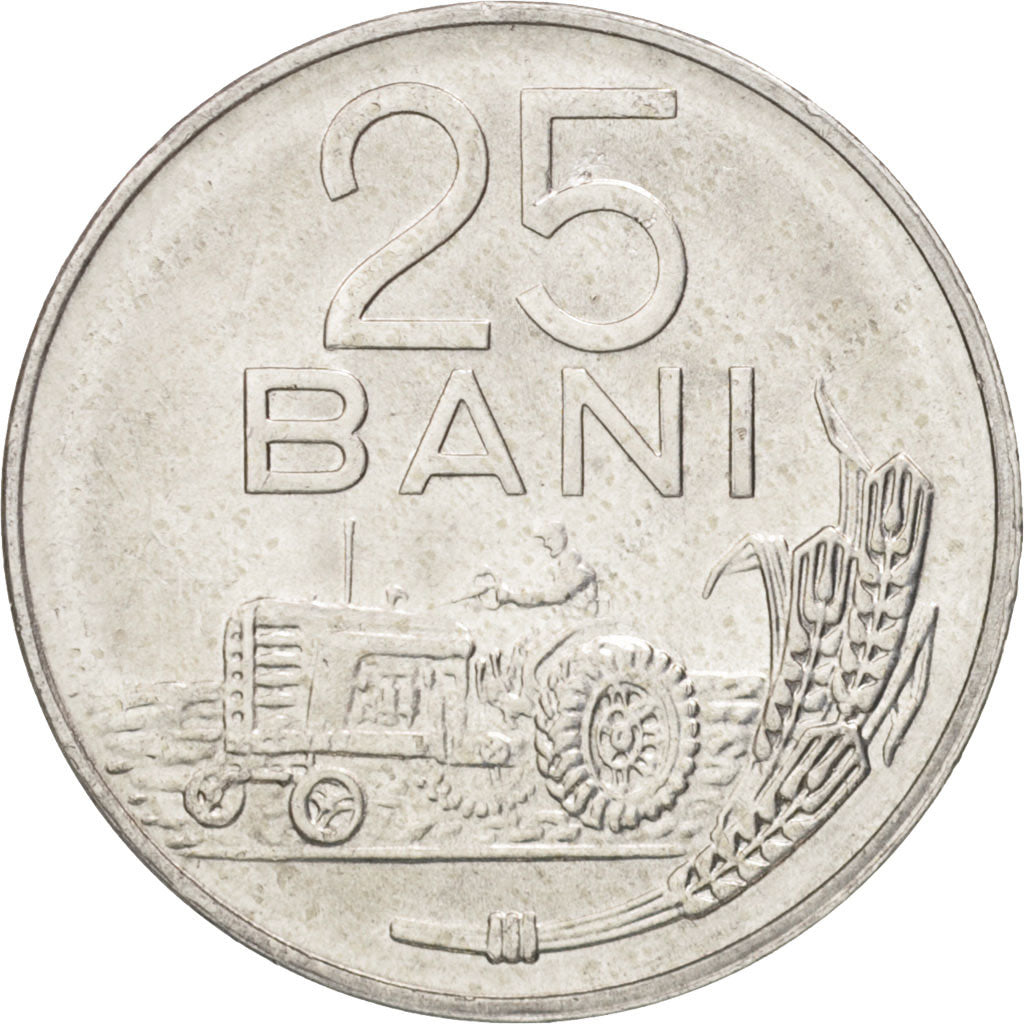 Romania, 25 Bani, 1982, MS(60-62), Aluminum, KM:94a