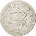 Romania, Carol I, 50 Bani, 1876, VG(8-10), Silver, KM:9