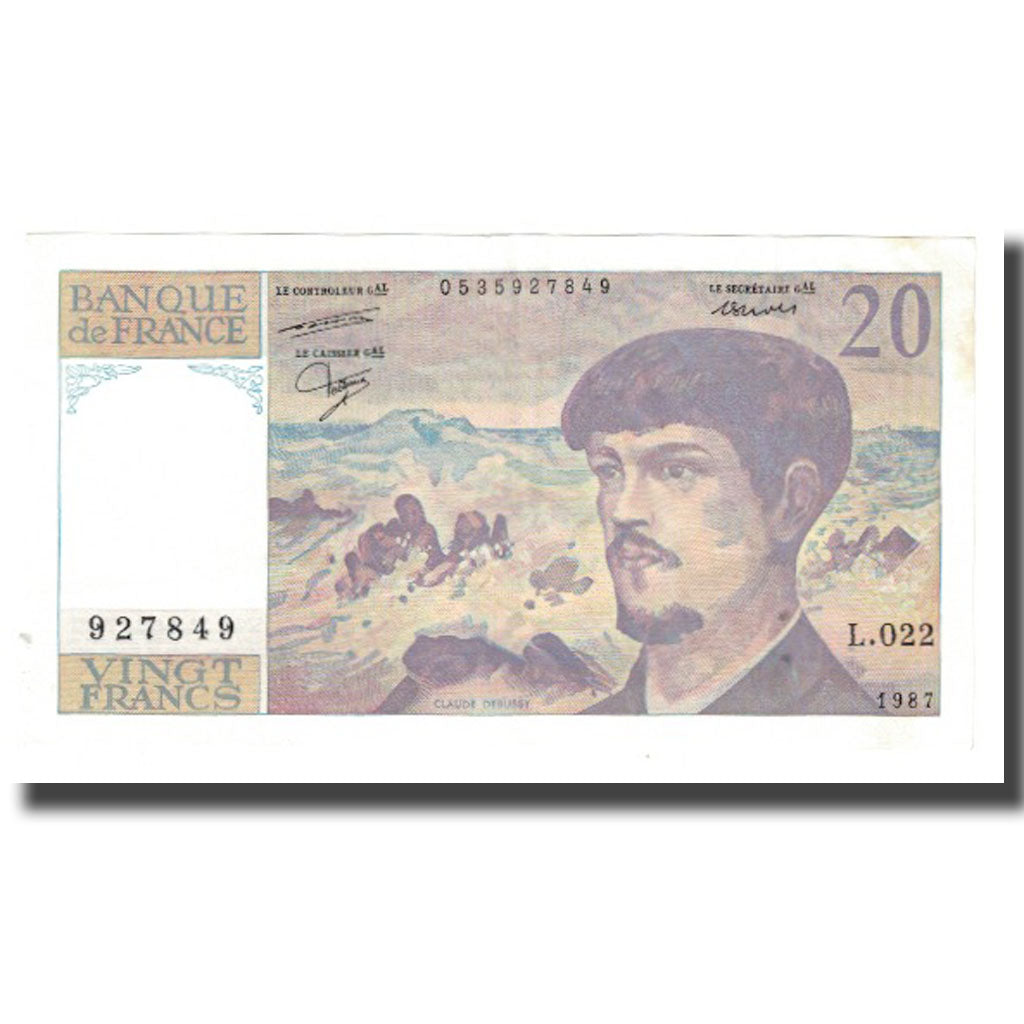 France, 20 Francs, 1987, UNC(60-62), Fayette:66.08, KM:151b