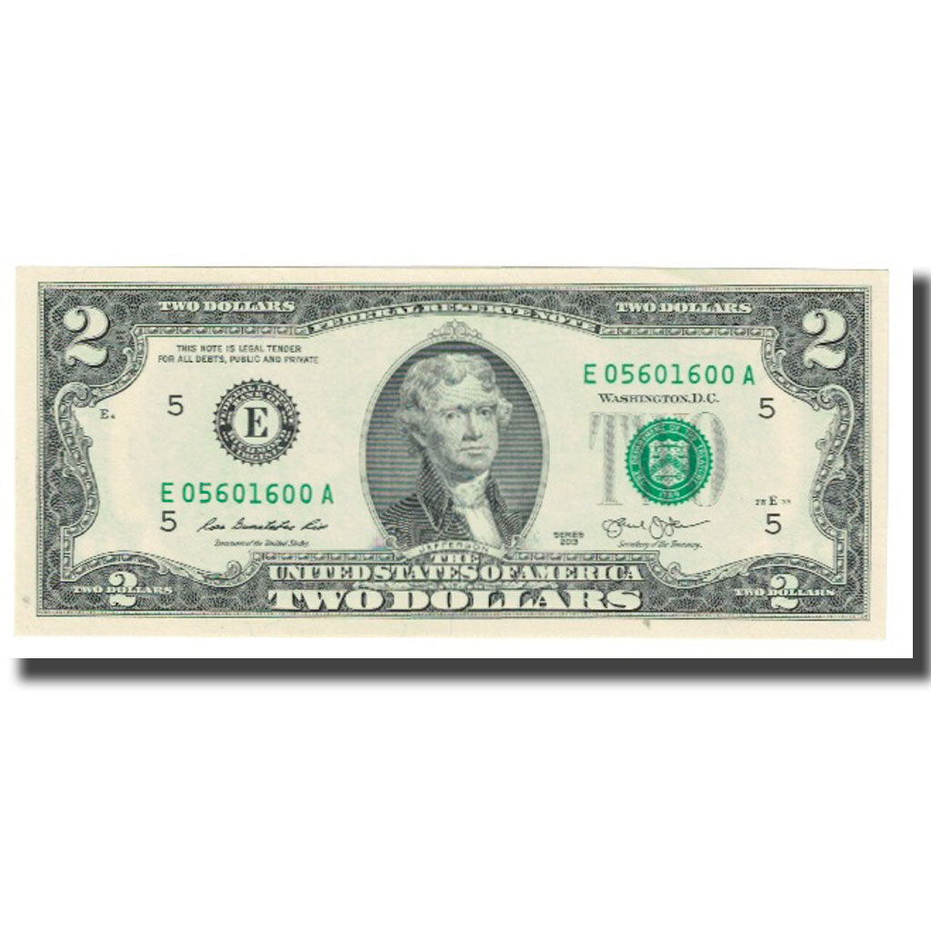 Banconote, Stati Uniti, Two Dollars, 2013, FDS