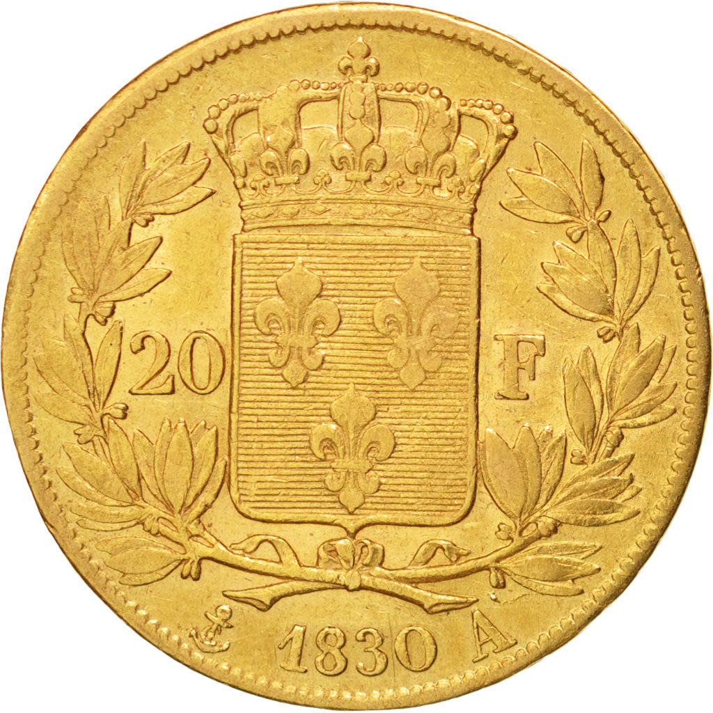 France, Charles X, 20 Francs, 1830, Paris, EF(40-45), Gold, KM:726.1,Gadoury1029