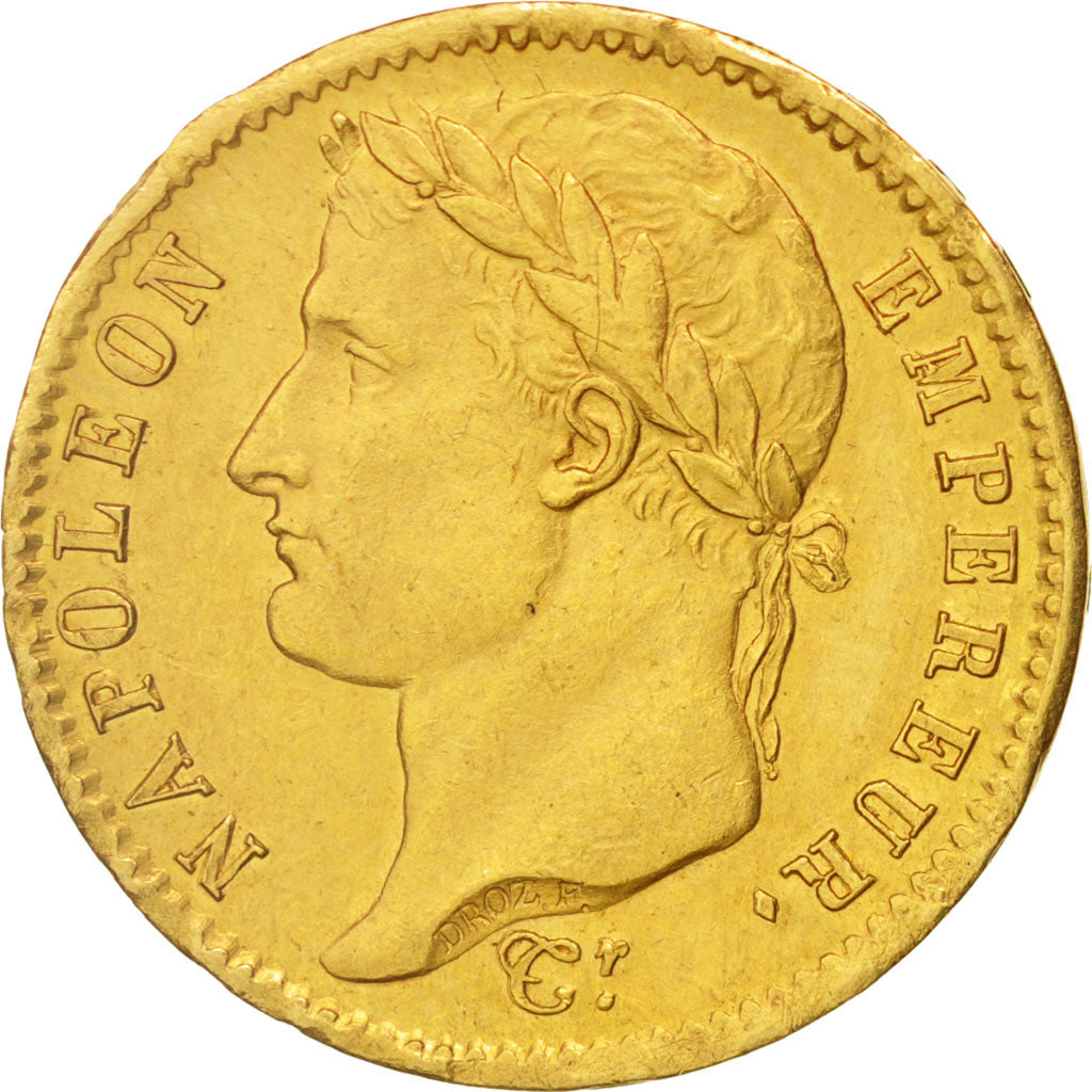 France, Napoléon I, 20 Francs, 1808, Paris, AU(50-53), Gold,KM:687.1,Gadoury1024