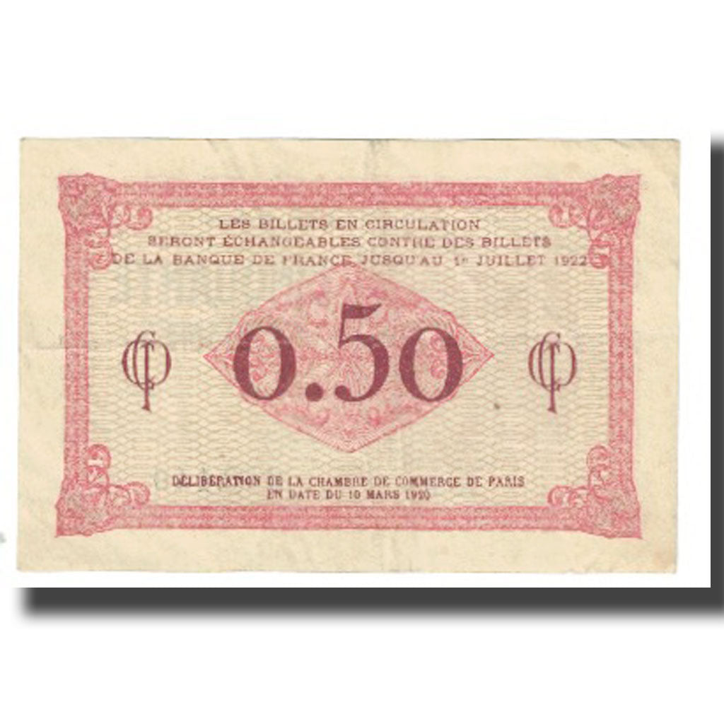 France, Paris, 50 Centimes, 1920, 97.10, AU(55-58)