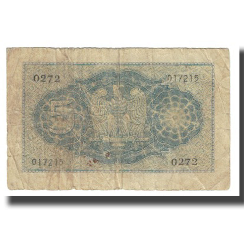Banknote, Italy, 5 Lire, KM:28, VF(20-25)