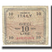 Banknote, Italy, 10 Lire, 1943, KM:M19a, VF(20-25)