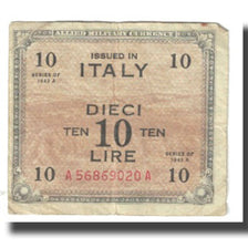 Banknote, Italy, 10 Lire, 1943, KM:M19a, VF(20-25)
