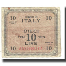 Banknot, Włochy, 10 Lire, 1943, KM:M19a, VF(20-25)