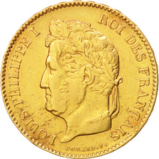 Francia, Louis-Philippe, 40 Francs, 1835, Paris, MB, Oro, KM:747.1, Gadoury:1106