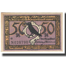 Billet, Allemagne, Merseburg Stadt, 50 Pfennig, Ville, 1921, 1921-05-01, NEUF