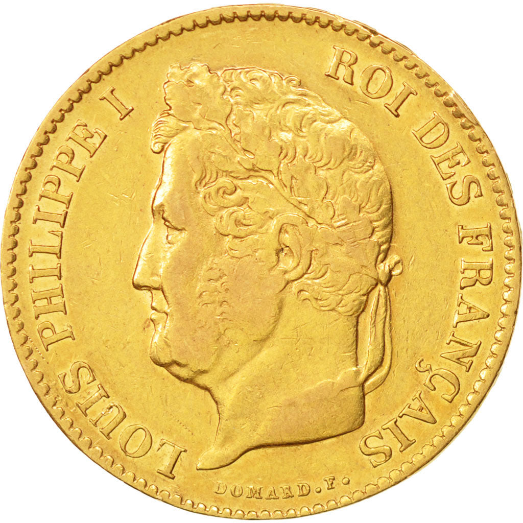 France, Louis-Philippe, 40 Francs, 1837, Paris, TTB+, Or, KM:747.1, Gadoury:1106