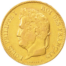 France, Louis-Philippe, 40 Francs, 1837, Paris, TTB+, Or, KM:747.1, Gadoury:1106