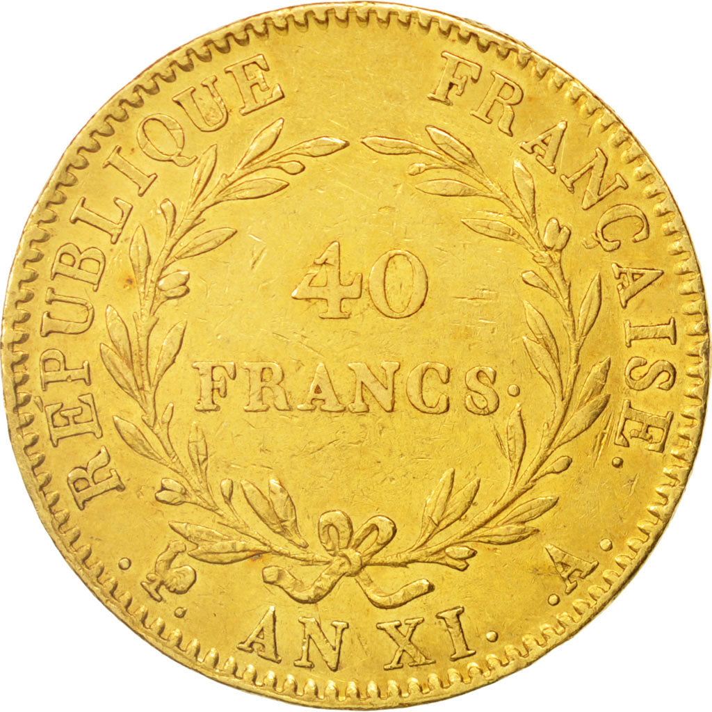 Francia, Napoléon I, 40 Francs, 1803, Paris, BB, Oro, KM:652, Gadoury:1080
