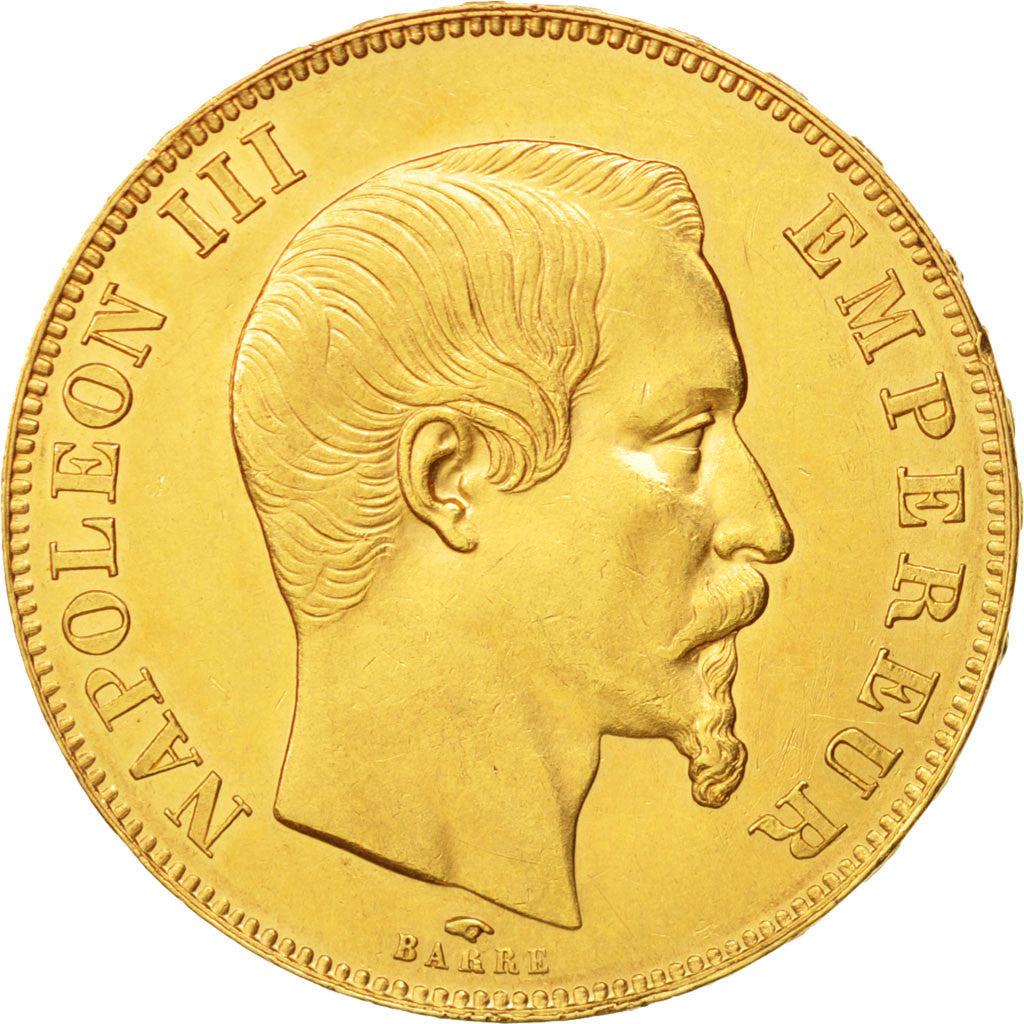 France, Napoléon III, 50 Francs, 1857, Paris, TTB+, Or, KM:785.1, Gadoury 1111