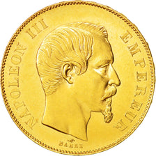 Francia, Napoleon III, Napoléon III, 50 Francs, 1855, Paris, SPL, Oro, KM:78...