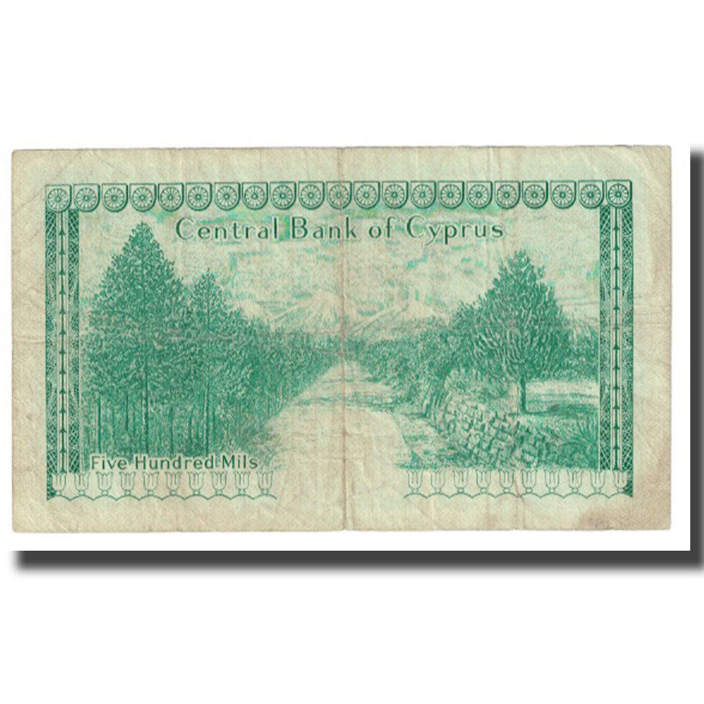 Banknote, Cyprus, 500 Mils, 1968, 1968-03-01, KM:42a, VF(20-25)