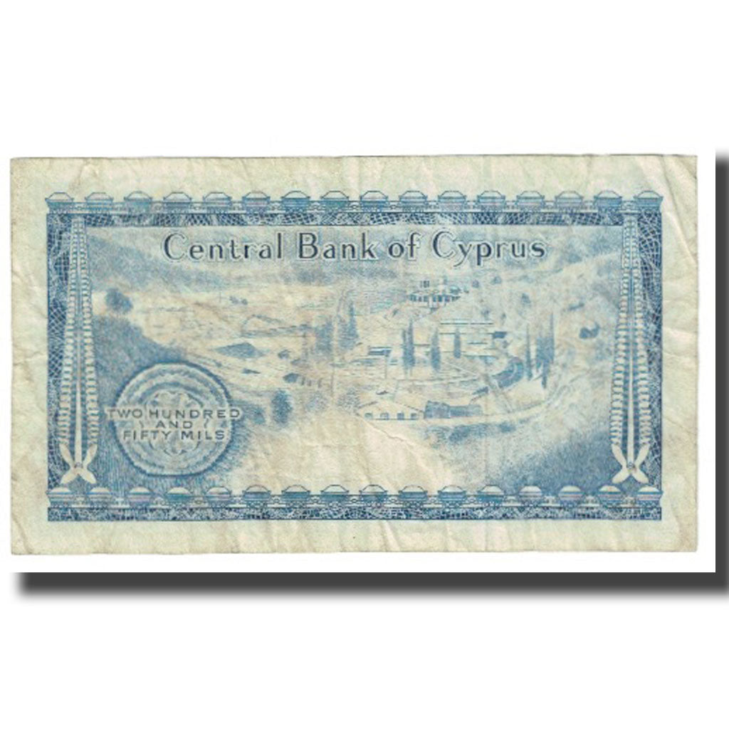 Banknote, Cyprus, 250 Mils, 1974, 1974-06-01, KM:41b, VF(20-25)