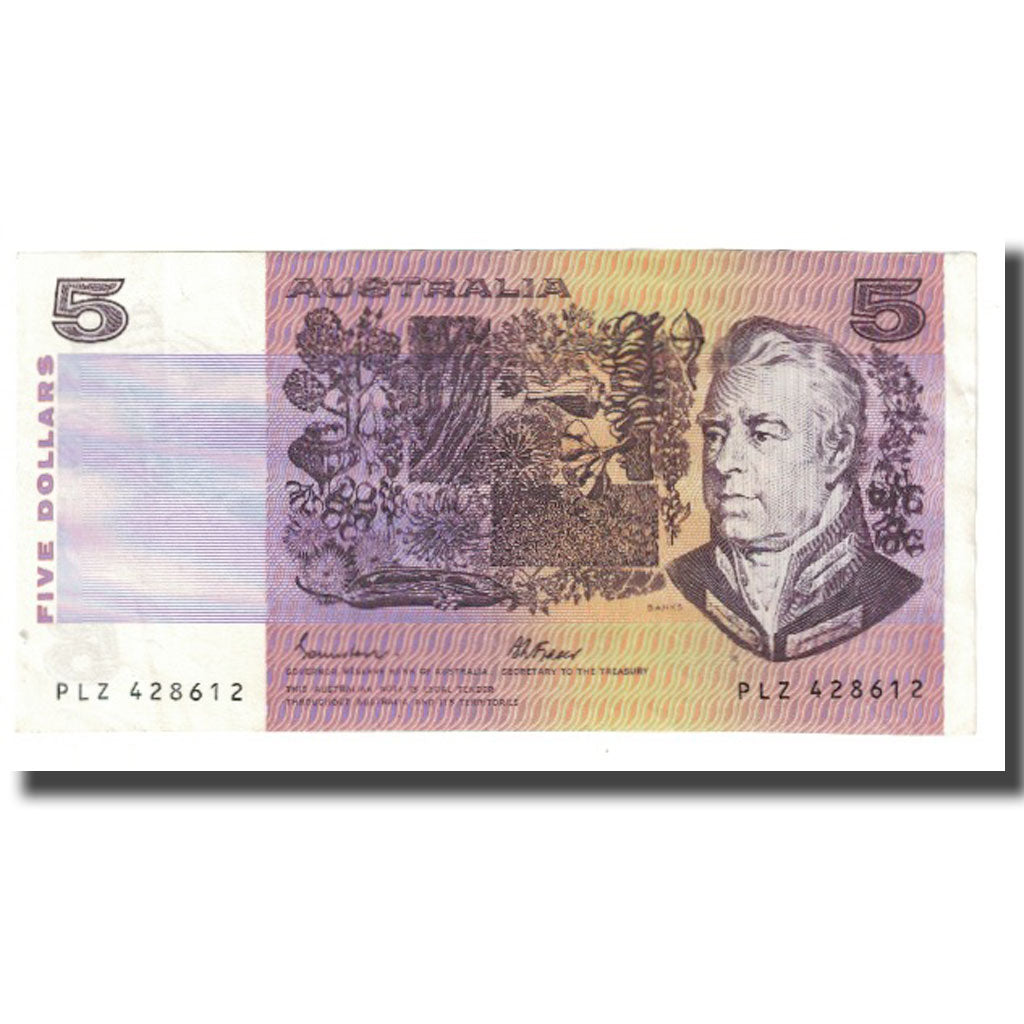 Banknote, Australia, 5 Dollars, KM:44a, AU(55-58)