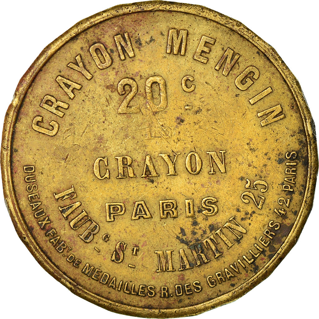 Frankreich, Token, Trades, Crayons Mengin, Faubourg Saint-Martin, SS, Kupfer