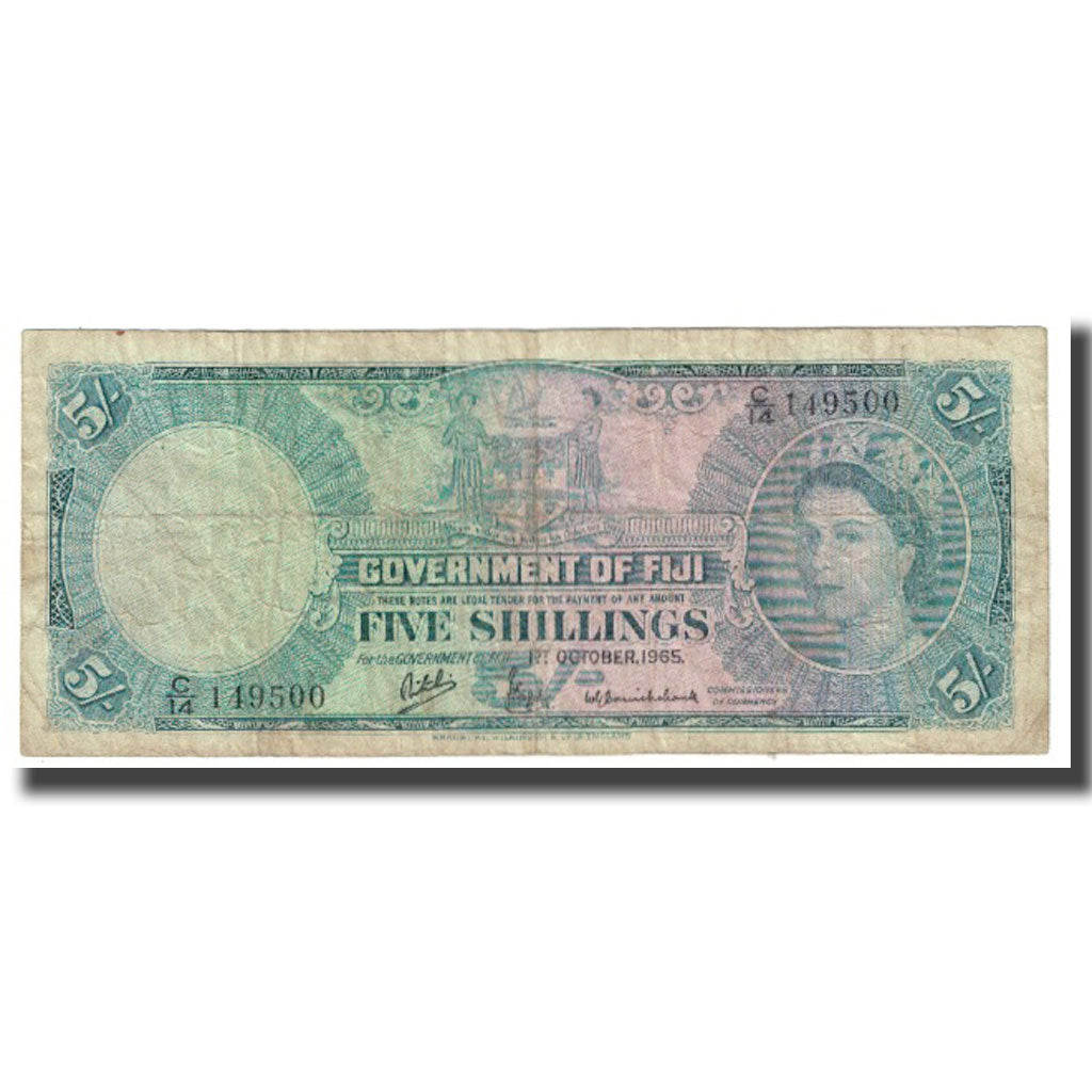 Billet, Fiji, 5 Shillings, 1965, 1965-10-01, KM:51e, TB