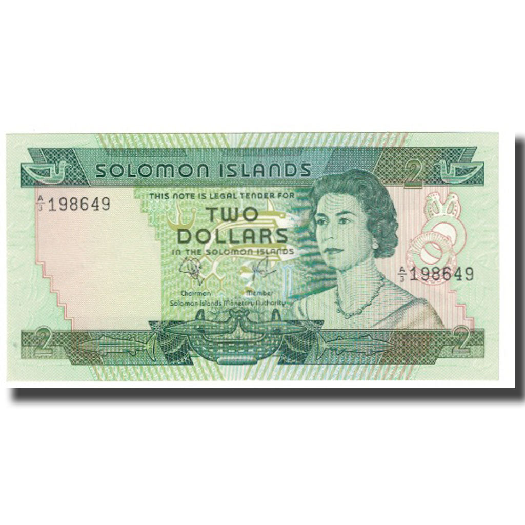 Billet, Îles Salomon, 2 Dollars, KM:5a, NEUF