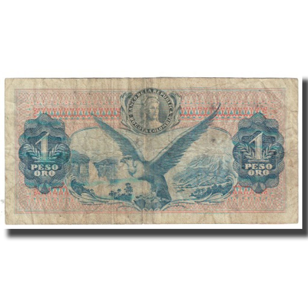 Billet, Colombie, 1 Peso Oro, 1961, 1961-01-02, KM:404b, TB