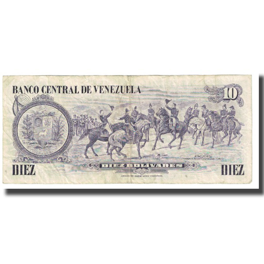 Banknot, Venezuela, 10 Bolívares, 1980, 1980-01-29, KM:60a, VF(20-25)