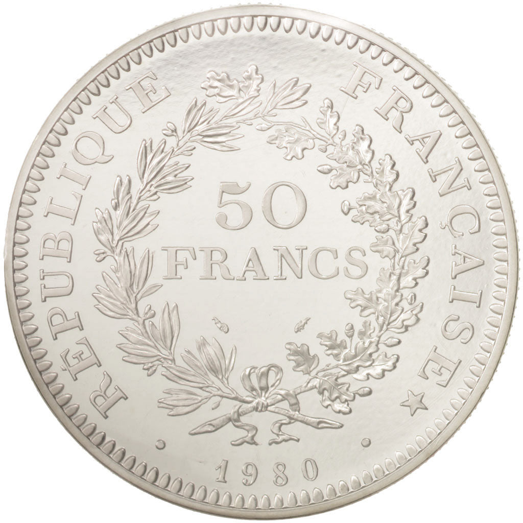 France, 50 Francs, 1980, Paris, MS(65-70), Silver, KM:P680, Gadoury:223.P1