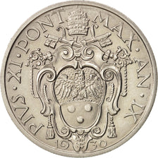 VATICAN CITY, Pius XI, 20 Centesimi, 1930, AU(55-58), Nickel, KM:3