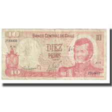 Banknote, Chile, 10 Pesos, 1976, KM:150b, VF(20-25)