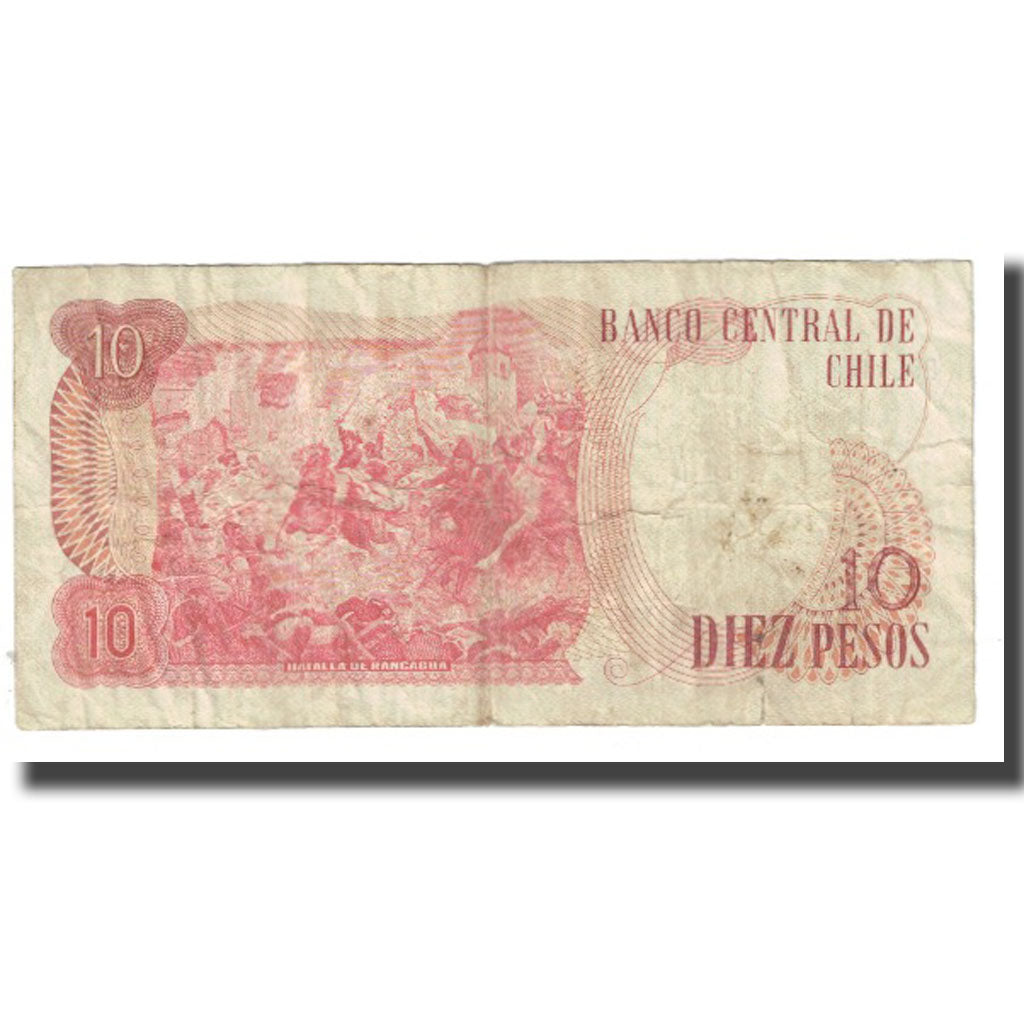 Banknote, Chile, 10 Pesos, 1976, KM:150b, VF(20-25)