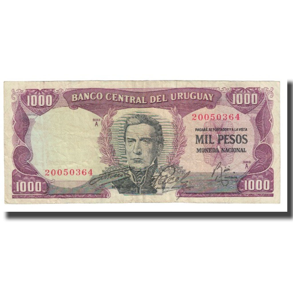 Banknote, Uruguay, 1000 Pesos, KM:49a, VF(20-25)