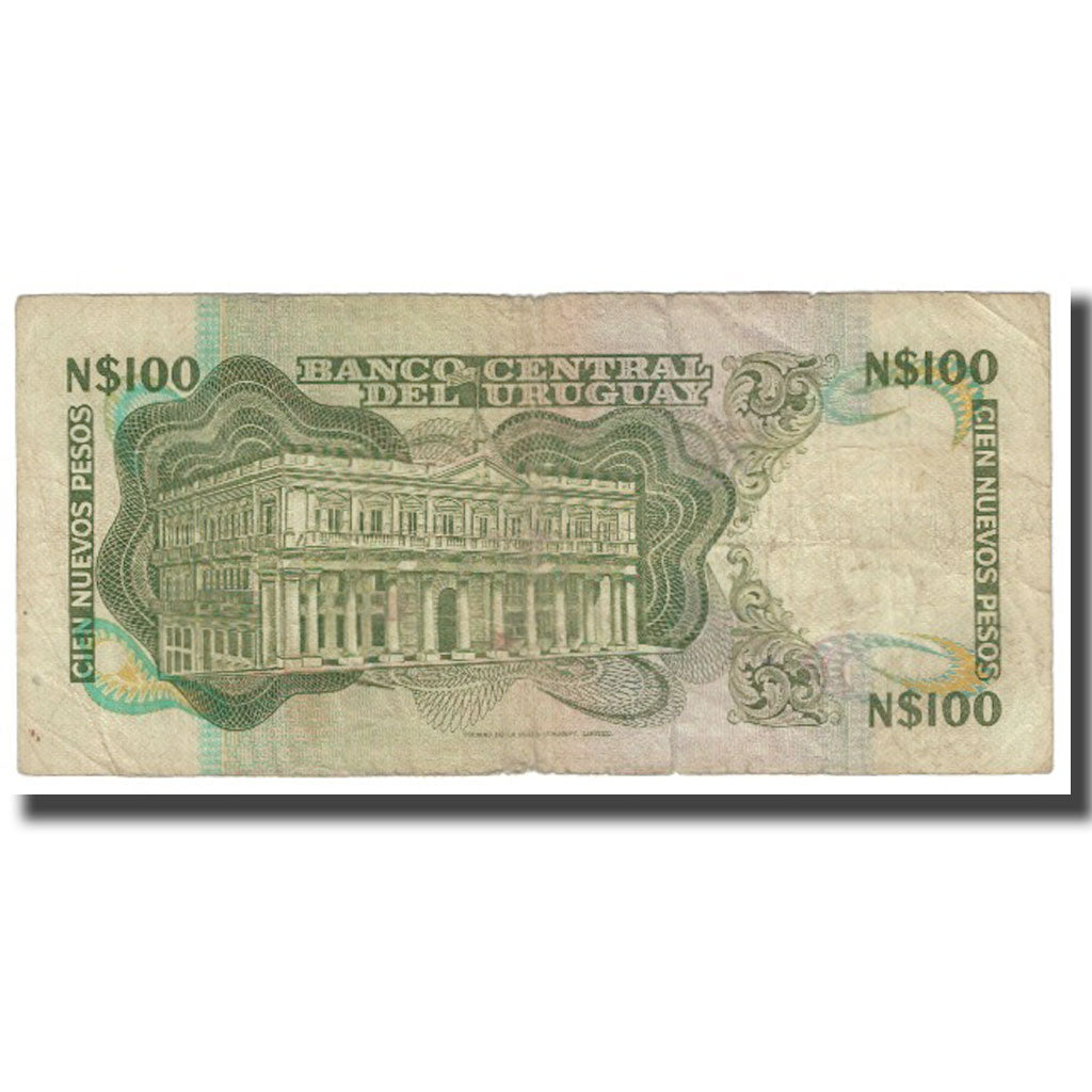 Banknote, Uruguay, 100 Nuevos Pesos, KM:62a, VF(20-25)