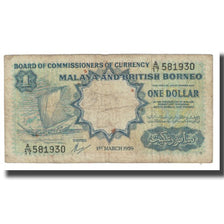 Banknote, Malaya and British Borneo, 1 Dollar, 1959, 1959-03-01, KM:8a