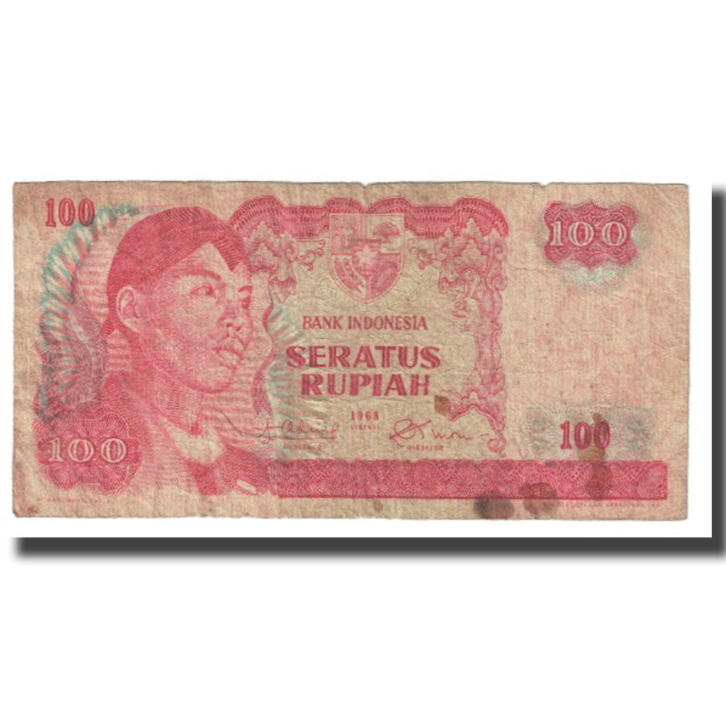 Banknote, Indonesia, 100 Rupiah, 1968, KM:108a, VF(20-25)