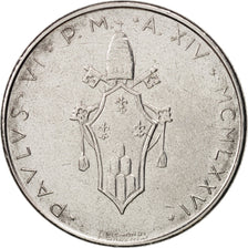 VATICAN CITY, Paul VI, 50 Lire, 1976, EF(40-45), Stainless Steel, KM:121