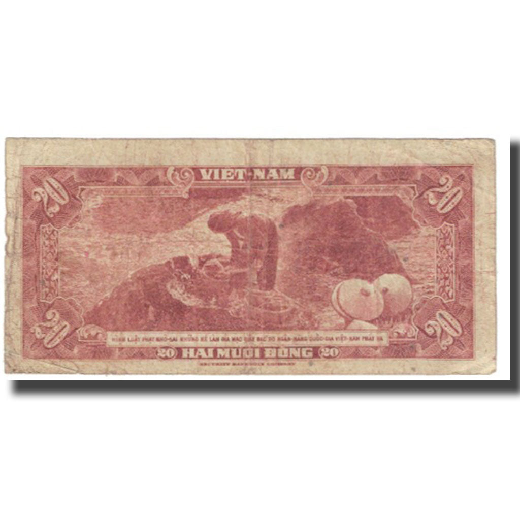 Banknote, Vietnam, 20 D<ox>ng, KM:6, VF(20-25)