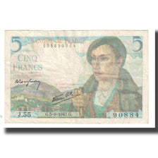 France, 5 Francs, 1943, P. Rousseau and R. Favre-Gilly, 1943-08-05, VF(30-35)