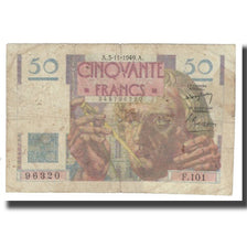 France, 50 Francs, 1949, P. Rousseau and R. Favre-Gilly, 1949-11-03, VF(20-25)
