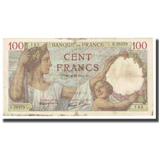 França, 100 Francs, 1941, 1941-12-04, VF(20-25), Fayette:26.62, KM:94